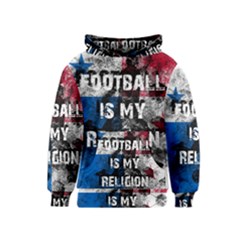 Football Is My Religion Kids  Pullover Hoodie by Valentinaart