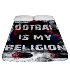 Football Is My Religion Fitted Sheet (king Size) by Valentinaart