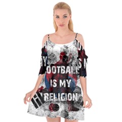 Football Is My Religion Cutout Spaghetti Strap Chiffon Dress by Valentinaart