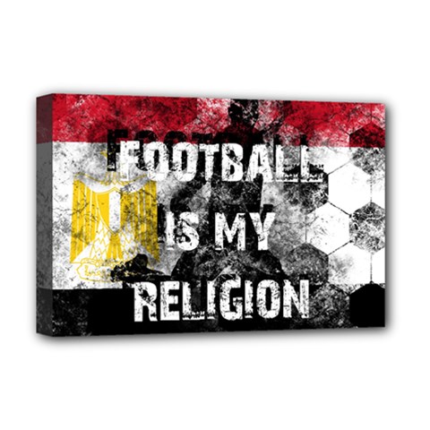 Football Is My Religion Deluxe Canvas 18  X 12   by Valentinaart