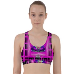 Flower Cartoon In A Cave Pop Art Back Weave Sports Bra by pepitasart