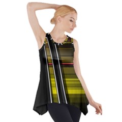 Abstract Multicolor Vectors Flow Lines Graphics Side Drop Tank Tunic by Sapixe