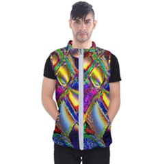 Abstract Digital Art Men s Puffer Vest by Sapixe