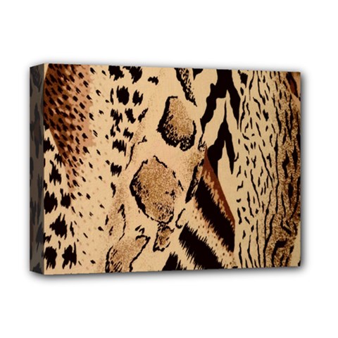 Animal Fabric Patterns Deluxe Canvas 16  X 12   by Sapixe