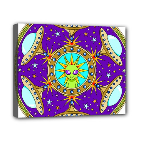 Alien Mandala Canvas 10  X 8  by Sapixe