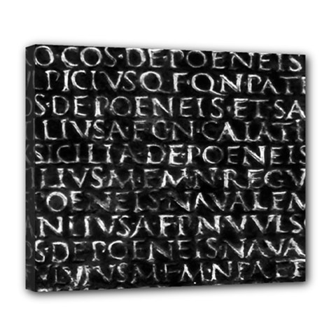 Antique Roman Typographic Pattern Deluxe Canvas 24  X 20   by dflcprints