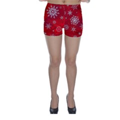 Christmas Pattern Skinny Shorts by Sapixe