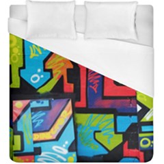 Urban Graffiti Movie Theme Productor Colorful Abstract Arrows Duvet Cover (king Size) by genx