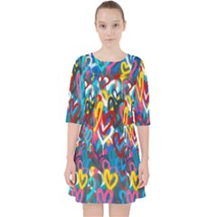 Graffiti Hearts Street Art Spray Paint Rad Pocket Dress by genx