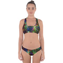 Colorful Firework Celebration Graphics Cross Back Hipster Bikini Set by Sapixe