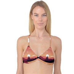 Design Art Hill Hut Landscape Reversible Tri Bikini Top by Nexatart