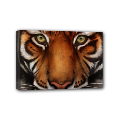 The Tiger Face Mini Canvas 6  X 4  by Nexatart