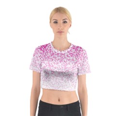 Halftone Dot Background Pattern Cotton Crop Top by Nexatart