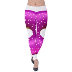 Donut Transparent Clip Art Velvet Leggings by Sapixe