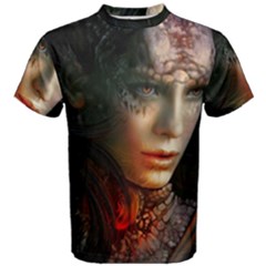 Digital Fantasy Girl Art Men s Cotton Tee by Sapixe