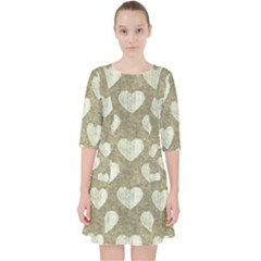 Hearts Motif Pattern Pocket Dress by dflcprints