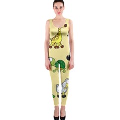 Group Of Animals Graphic One Piece Catsuit by Sapixe