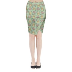 Hamster Pattern Midi Wrap Pencil Skirt by Sapixe