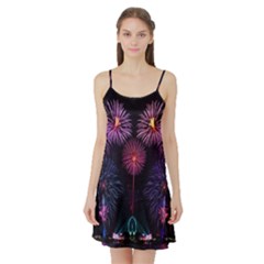 Happy New Year New Years Eve Fireworks In Australia Satin Night Slip by Sapixe