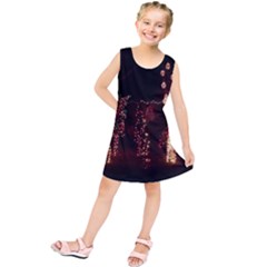 Holiday Lights Christmas Yard Decorations Kids  Tunic Dress by Sapixe