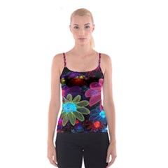 Nice 3d Flower Spaghetti Strap Top by Sapixe