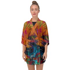 Whirl Half Sleeve Chiffon Kimono by stephenlinhart