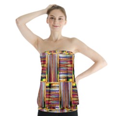 Artwork By Patrick-squares-3 Strapless Top by ArtworkByPatrick