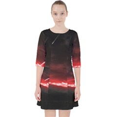 Outer Space Red Stars Star Pocket Dress by Sapixe