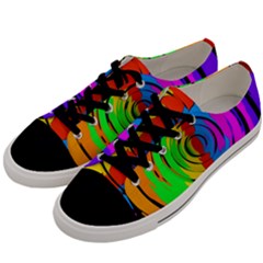 Pattern Colorful Glass Distortion Men s Low Top Canvas Sneakers by Sapixe