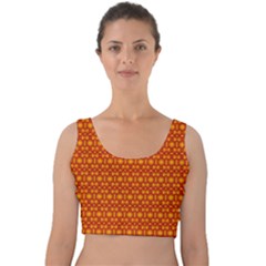 Pattern Creative Background Velvet Crop Top by Sapixe