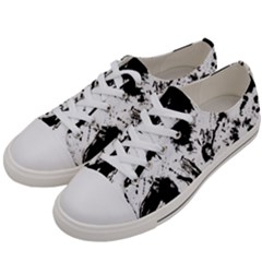 Pattern Color Painting Dab Black Women s Low Top Canvas Sneakers by Sapixe