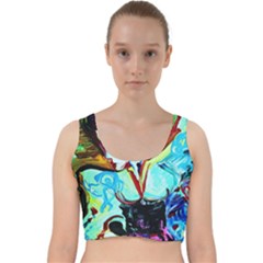 Woman Spirit Velvet Racer Back Crop Top by bestdesignintheworld