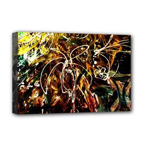 Dscf3438 - Golden Flowers In Ceramics Deluxe Canvas 18  X 12   by bestdesignintheworld