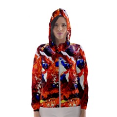 Smashed Butterfly 1 Hooded Wind Breaker (women) by bestdesignintheworld