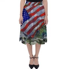 Usa United States Of America Images Independence Day Folding Skater Skirt by Sapixe