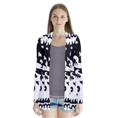 Ying Yang Tattoo Drape Collar Cardigan by Sapixe