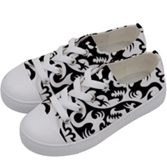 Ying Yang Tattoo Kids  Low Top Canvas Sneakers by Sapixe