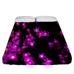 Abstract Background Purple Bright Fitted Sheet (queen Size) by Sapixe