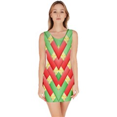 Christmas Geometric 3d Design Bodycon Dress by Sapixe