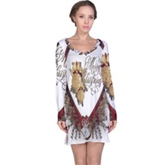 Christmas Décor Decoration Winter Long Sleeve Nightdress by Sapixe