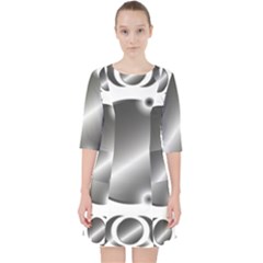 Metal Circle Background Ring Pocket Dress by Sapixe