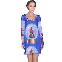 Seamless Repeat Repeating Pattern Art Long Sleeve Nightdress by Sapixe