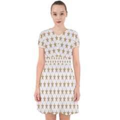 Star Background Gold White Adorable In Chiffon Dress by Sapixe