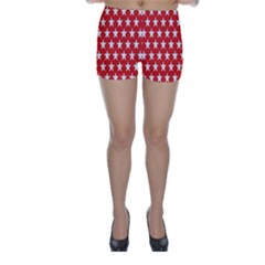 Star Christmas Advent Structure Skinny Shorts by Sapixe