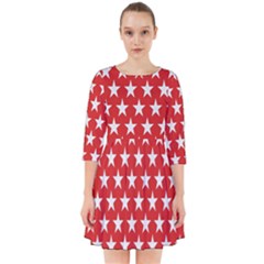 Star Christmas Advent Structure Smock Dress by Sapixe