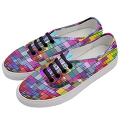 Color Abstract Visualization Women s Classic Low Top Sneakers by Sapixe