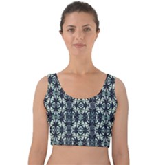 Intersecting Geometric Design Velvet Crop Top by dflcprints