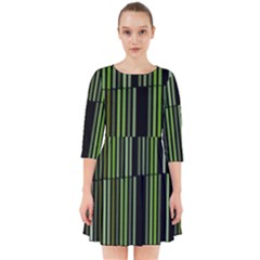 Shades Of Green Stripes Striped Pattern Smock Dress by yoursparklingshop