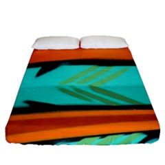 Abstract Art Artistic Fitted Sheet (queen Size) by Modern2018