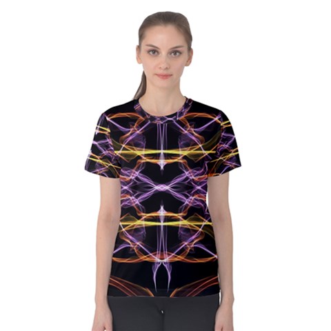 Wallpaper Abstract Art Light Women s Cotton Tee by Simbadda